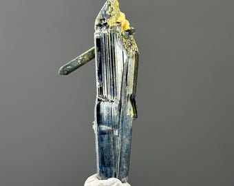 Stibnite Metallic Crystal Rare Column Formation Hunan China Mineral Specimen