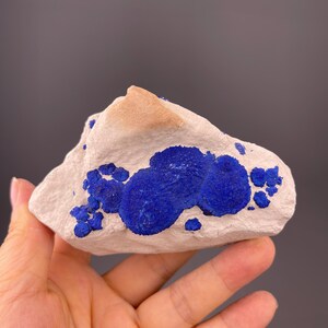 Soles de Azurita Azul Real sobre Matriz Blanca — Australia, 10.2 cm, 230 g, Ejemplar Mineral