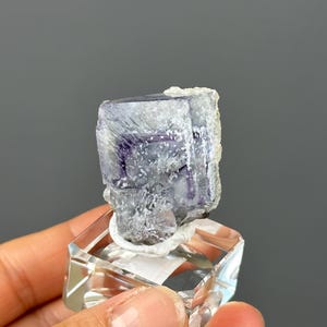 Rare fluorite yaogangxienne fantôme avec calcite du Hunan, Chine - Spécimen minéral unique