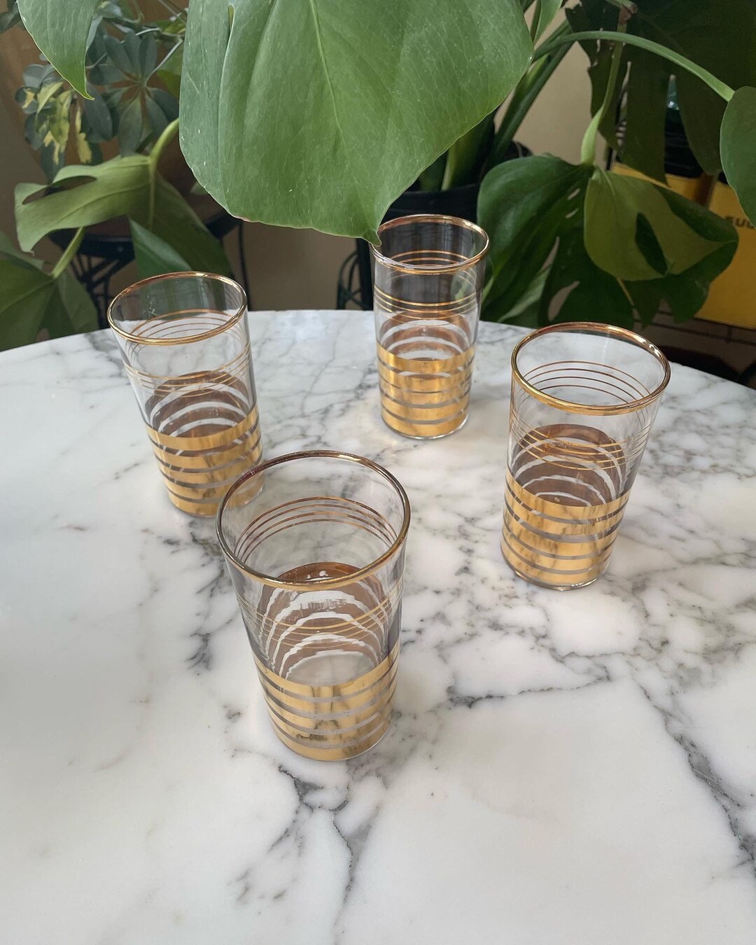 MCM Glasses Set of Four Etsy