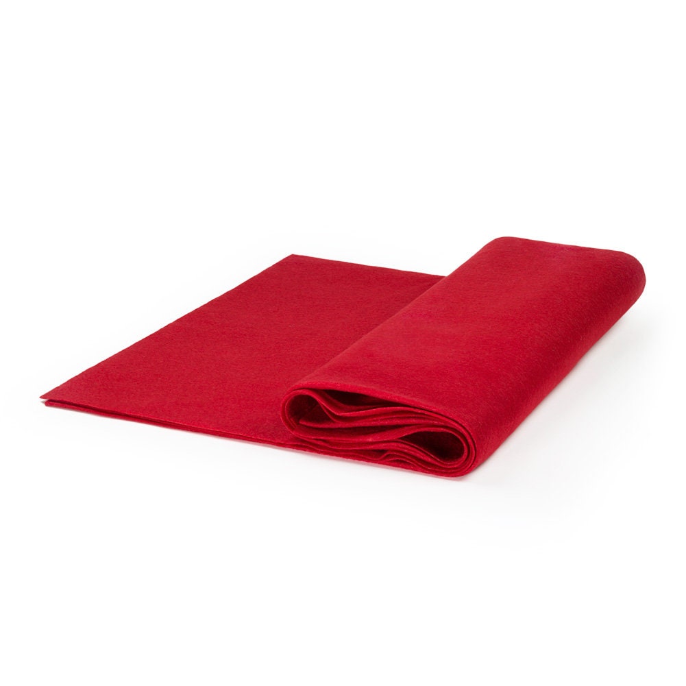 Craft Felt by the Yard // Red // 72 Wide x 1 yd Long x | Etsy