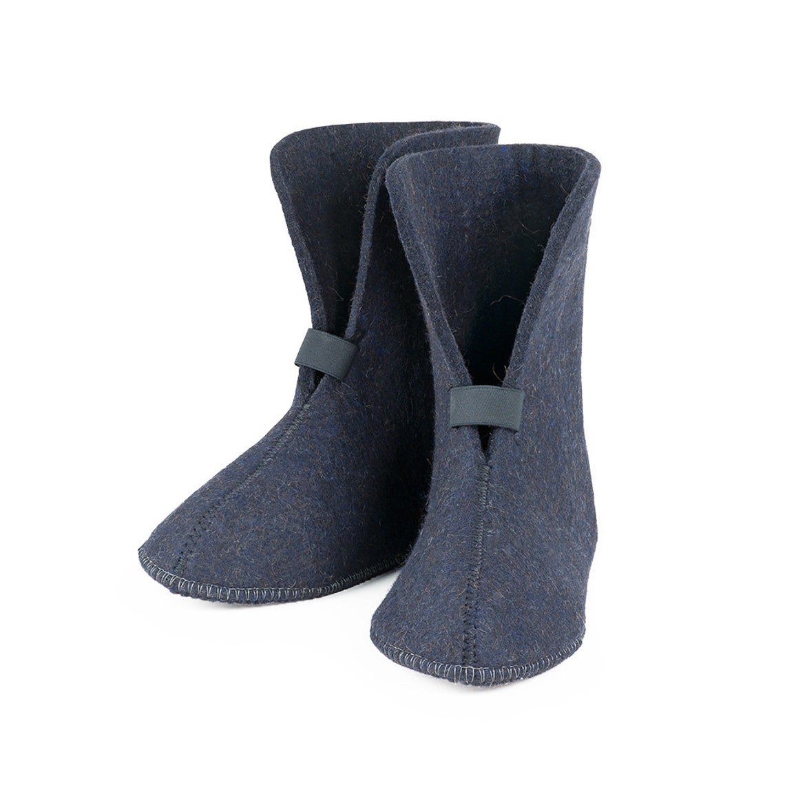 Wool Boot Liners // 10 High // Blue // 75 Wool Style Etsy