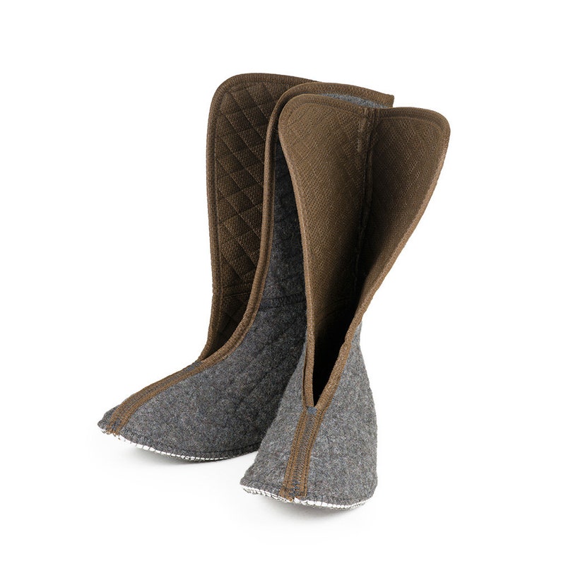 Thinsulate Boot Liners // 12 High // 80 Wool Gray Etsy Canada