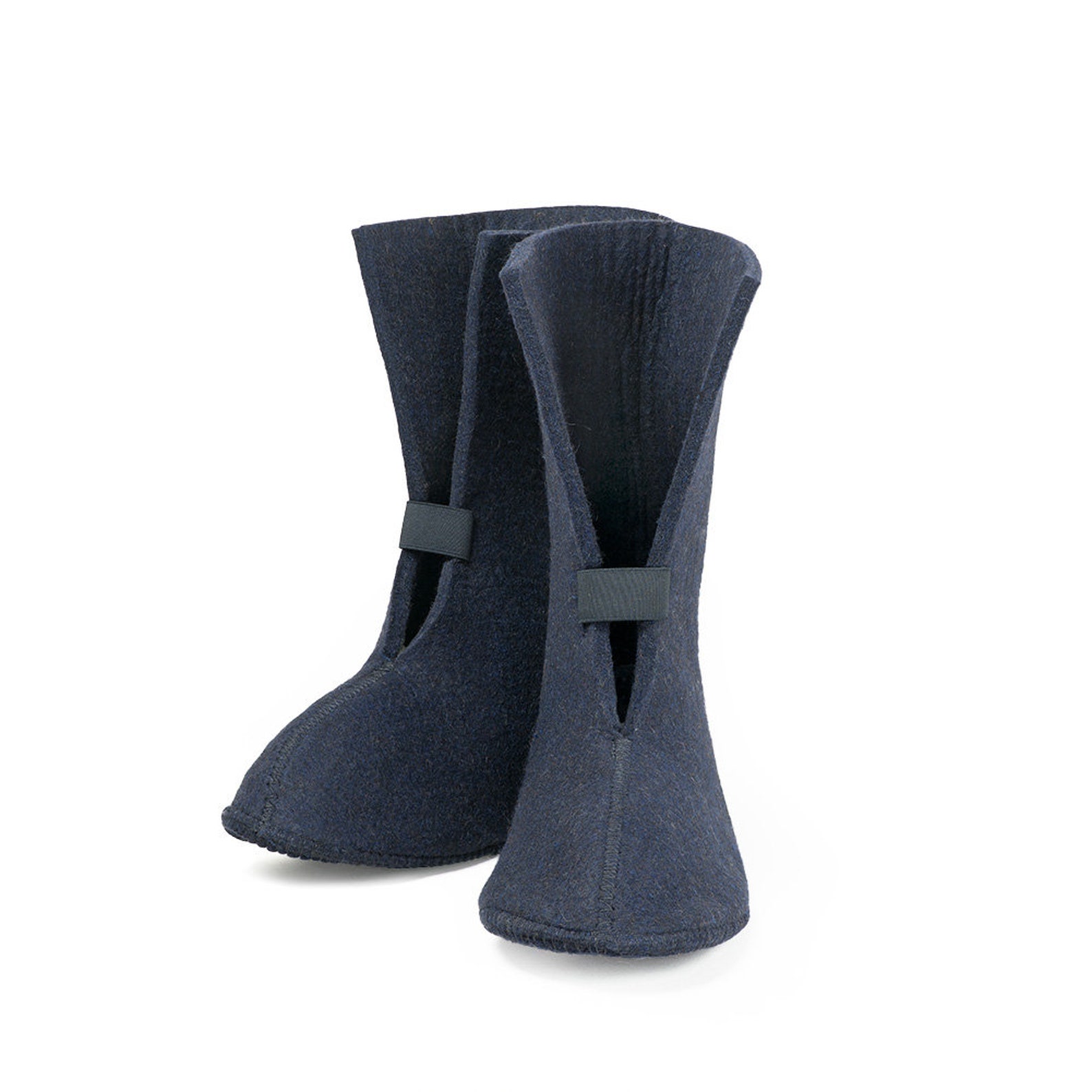 Wool Boot Liners // 12 High // Blue // 75 Wool Style Etsy