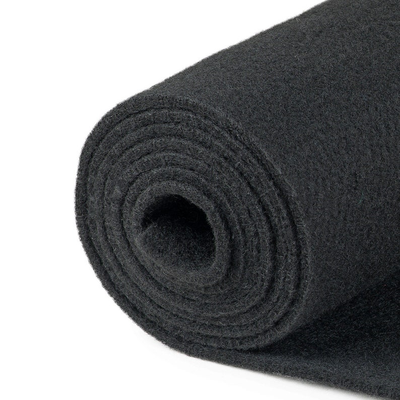72 Wide 1364 Thick Polyester Batting By Yard Black 9oz Filling