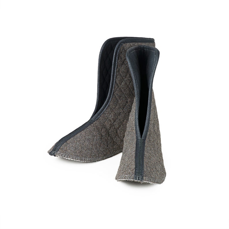 Thinsulate Boot Liners // 10 High // 80 Wool Gray Etsy