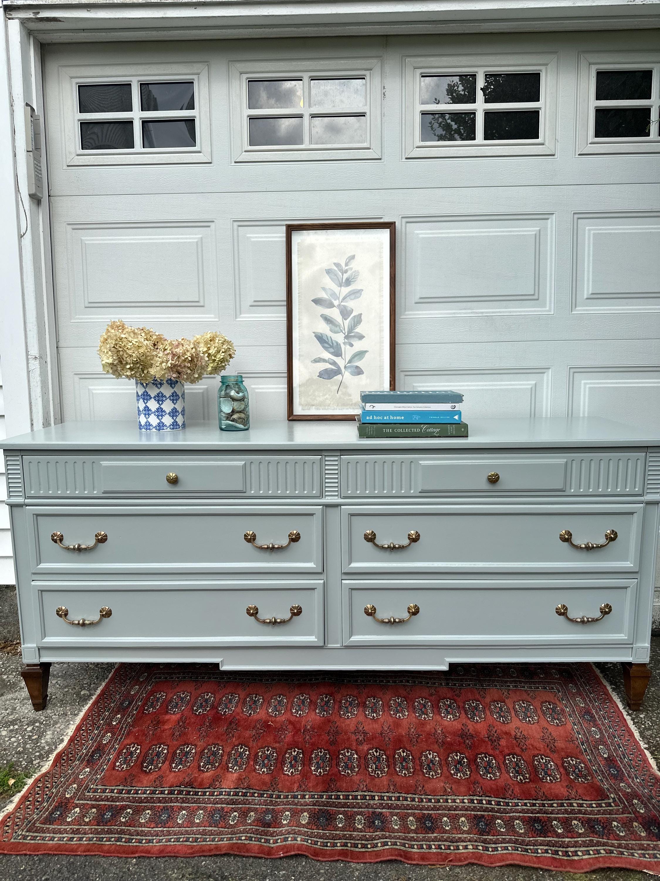 antique grey dresser Vintage 7964