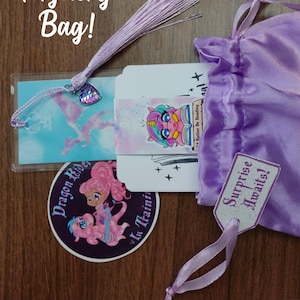 Mystery Bag Sticker Magnetic Bookmark and Bookmark with Tassel Variety Surprise Gift Bag
