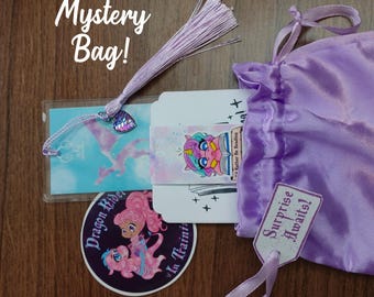 Mystery Bag Sticker Magnetic Bookmark and Bookmark with Tassel Variety Surprise Gift Bag