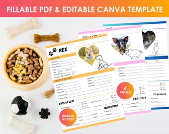Pet Sitting Form - FILLABLE PDF