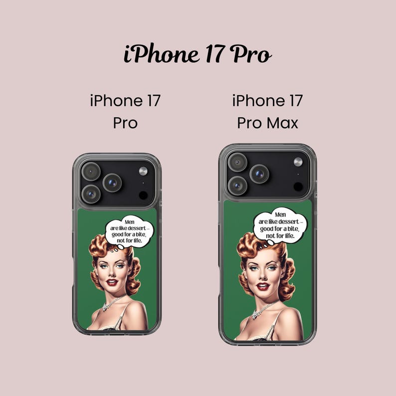 Funny dessert themed dating phone case featuring retro pin up artwork for women who enjoy playful relationship humor