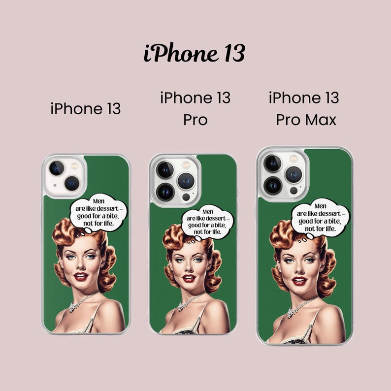 Funny dating humor iPhone phone cover featuring vintage pin up artwork and playful dessert relationship quote
