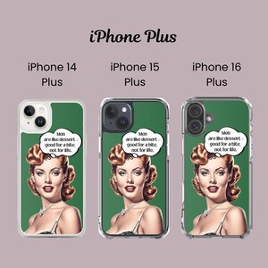 Vintage pinup iPhone case with cheeky relationship humor designed as a bold everyday phone fashion accessory