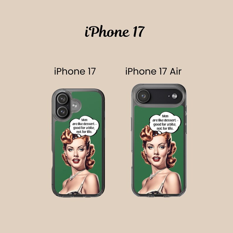 Retro glamour phone cover featuring funny dating quote and pinup artwork for women with a sarcastic sense of humor