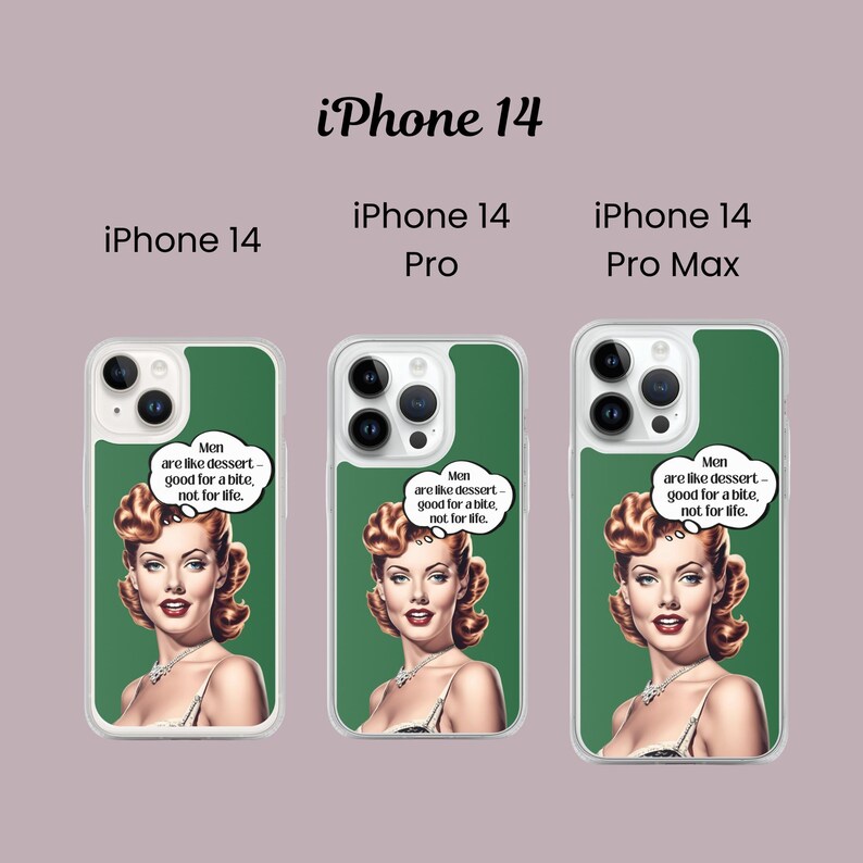 Retro pin up iPhone accessory designed for women featuring humorous dating advice and vintage glamour artwork