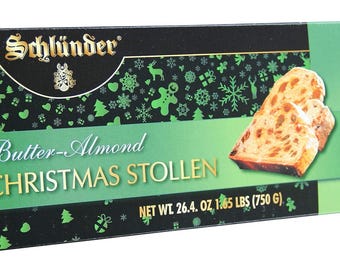 1 BOX STOLLEN Schlünder Butter-Almond Christmas Stollen Large 26.4oz/750g