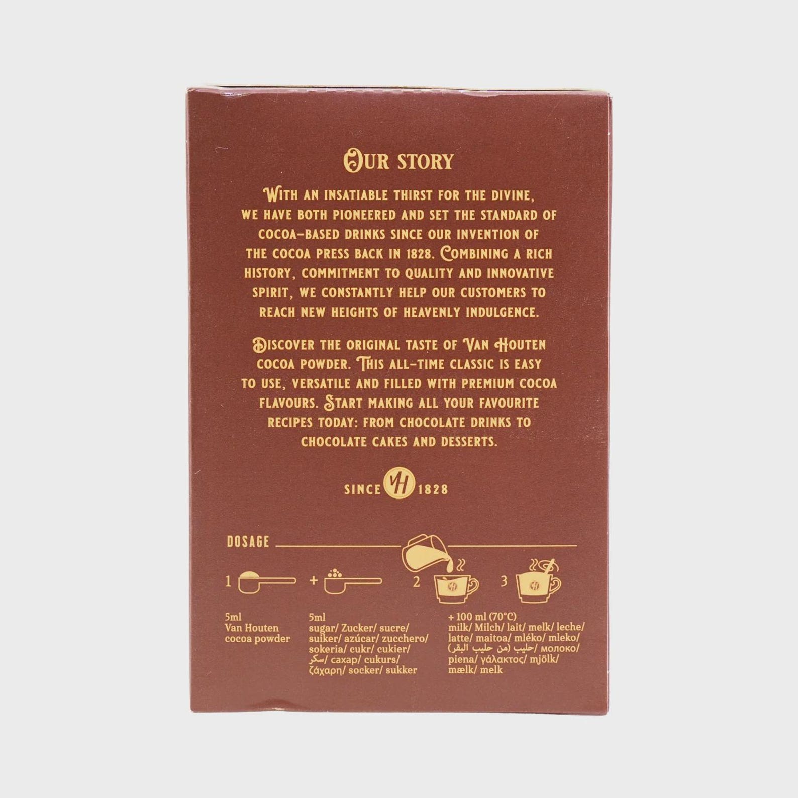 Van Houten Dutch Processed Cocoa Powder Box 250g/8.8 Oz - Etsy