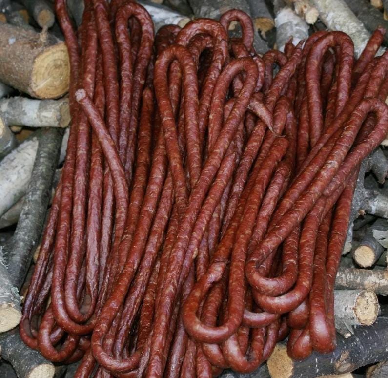 Krainerwurst Germany's Long Smoked Dry Sausage SWEET or HOT!! Us Seller !! 2Lb