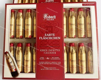 Asbach®20-Piece German Brandy Dark Chocolate Zarte Fläschchen 250g/8.8oz Free Shipping
