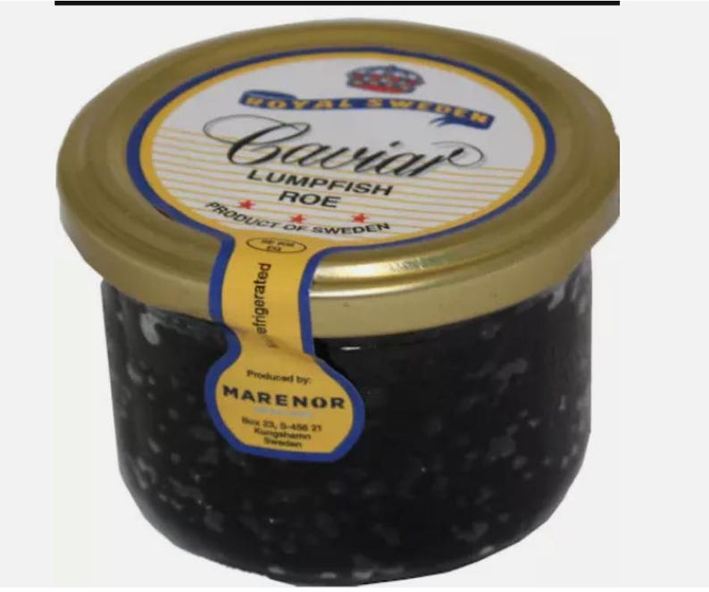 Sweden Roe Royal Sweden JAR, Caviar Lumpfish ROE, 3.5oz/100g 1 Jar - Etsy