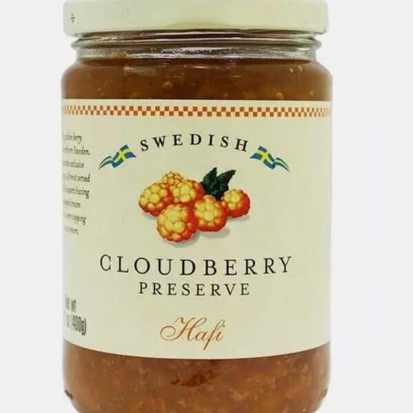 Organic SWEDISH Cloudberry Jam '' HAFI ''400 g/14oz 1 Jar ! Us Seller !