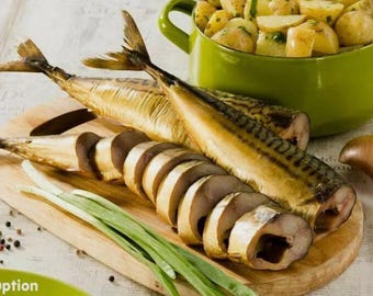 COLD Smoked Mackerel WHOLE -Wild Caught Premium Super Jumbo 1.15-1.30lb