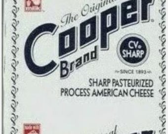 Cooper® Cheese CV Sharp White American Cheese - 5 lb. Solid Block