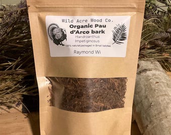 ORGANIC Pau d’Arco Bark herbal loose leaf tea to mix with cloves black walnut and wormwood | dried herbs|  | caffeine free | organically