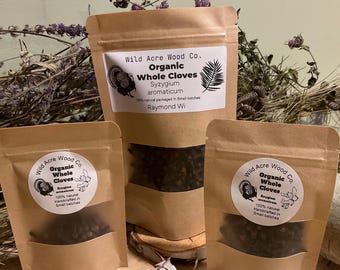 Organic whole clove buds |  | herbal tea | looseleaf | loose leaf | dried herbs|  | caffeine free | organically