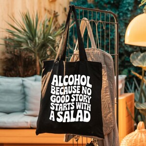 Lustiger Salat mutiges Zitat | Schicke Baumwoll-Einkaufstasche für jeden Anlass, Strandtasche, umweltfreundliche Tasche, stilvolle Einkaufstasche, Arbeitstasche, Büchertasche