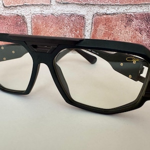 CAZAL Vintage Eyeglasses, Mode 675 Full Matt Black Frame Clear Lens Luxury Eyewear, Unique Gift For Her/ Him, Parents Day Gift, Gift for Mum