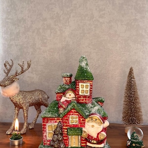 Christmas Village House, House Decoration, Handmade christmas gift, Architecture Gift,