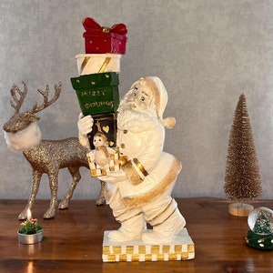 Handmade Santa Claus Statue, Holiday Home Decor, Christmas Ornaments, Christmas Gift, Christmas Decor, Santa Claus Figurine