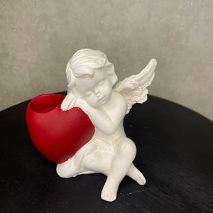 candle holder angel with heart statue sculpture home decor art collection ... GIFT TO HER