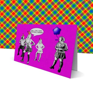 Carte d'anniversaire inspirée de Heathers, carte d'anniversaire de Broadway, carte de voeux, carte d'anniversaire de Heathers, comédie musicale, style bande dessinée