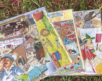 Vintage Storybook Nostalgia Ephemera - Childhood Junk Journal Kit – Scrapbooking Paper Pack