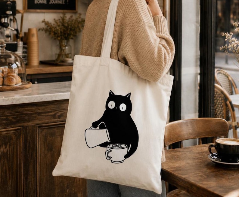 Barista Cat Tote Bag