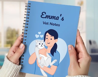 Personalized Veterinary Journal Spiral Notebook | Gift for veterinary student