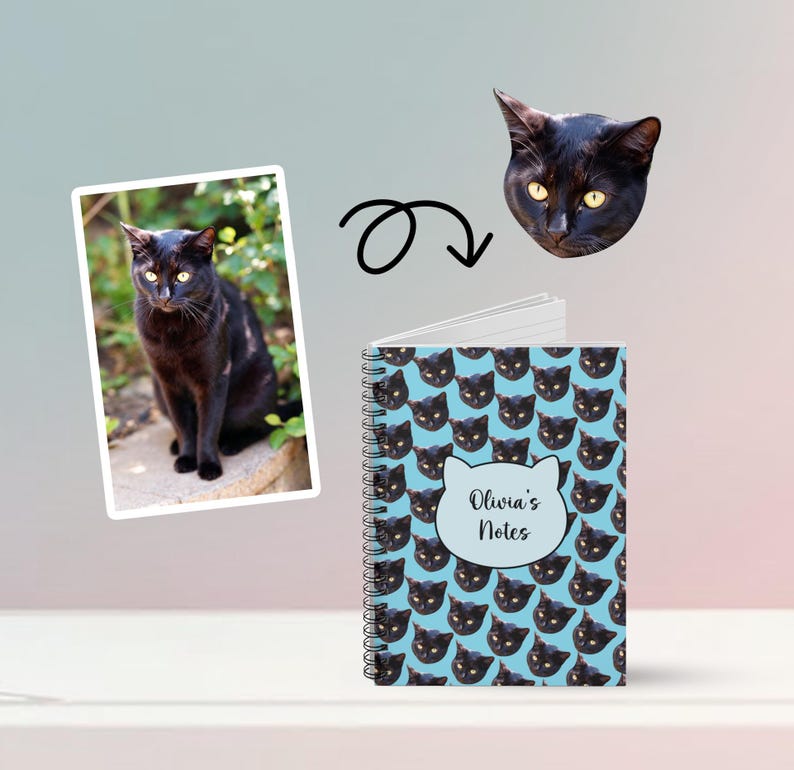 Custom Cat Photo Notebook