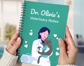 Personalized Veterinary Notes Spiral Notebook - Ruled Line | Vet Doctor Journal