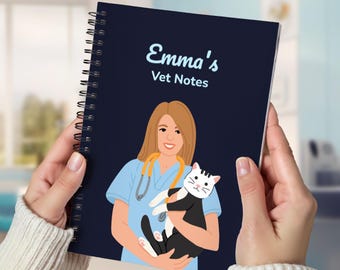 Personalized Vet Notes Notebook Gift | Ruled Spiral Notebook for Veterinarians
