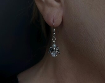Angel Wing Silver Earrings