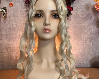 Perruque cosplay inspirée de Daenerys Targaryen : tresse synthétique blond argenté - Game of Thrones