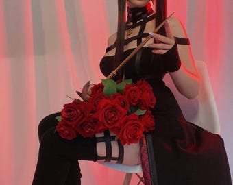 Yor Forger Cosplay Costume: Thorn Princess Anime Dress, Gloves, Stockings - Custom Made