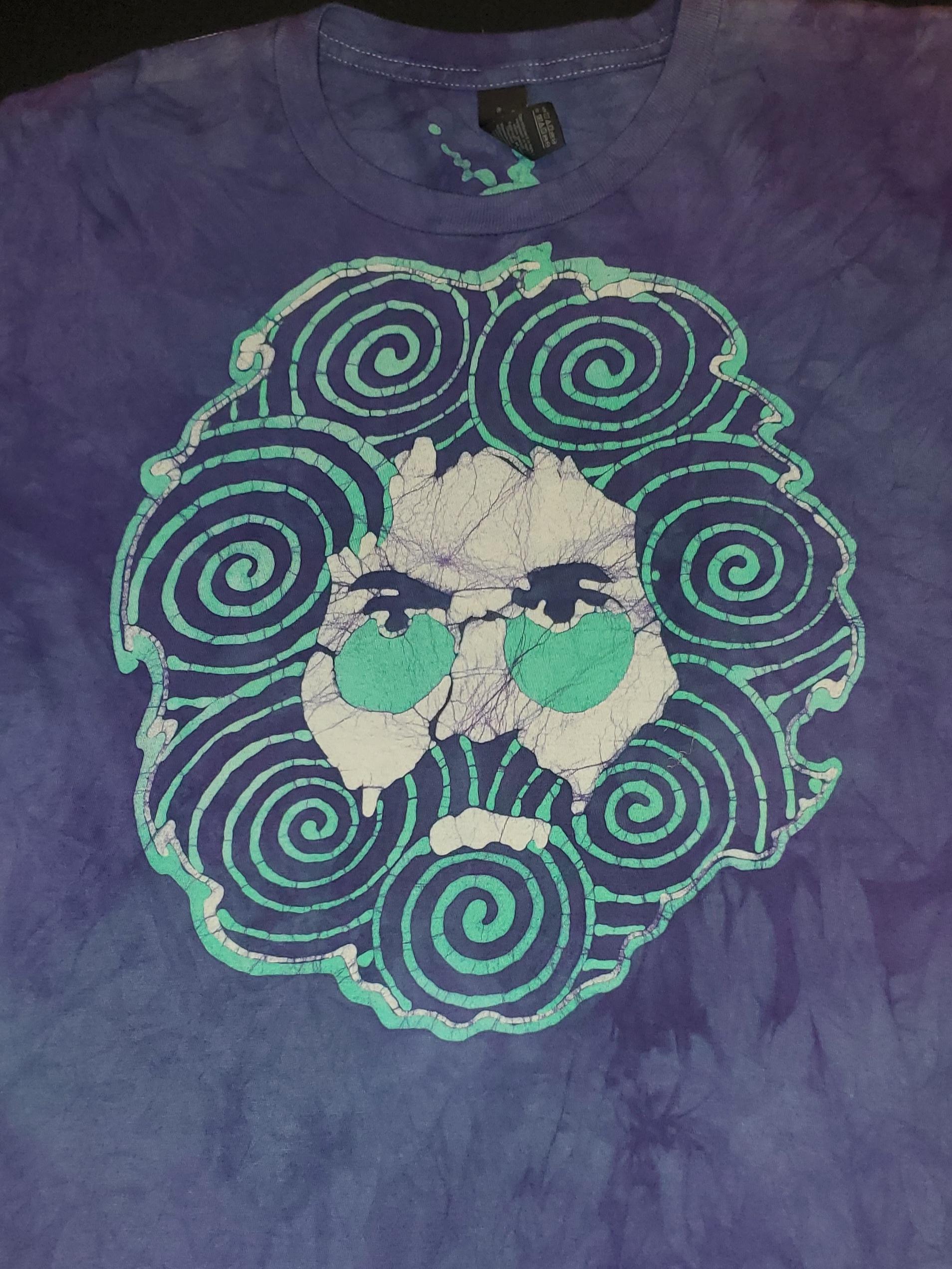 Jerry Garcia Batik Tshirt. Medium - Etsy