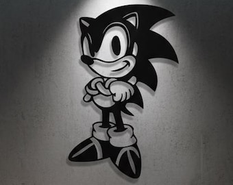 Sonic the Hedgehog Metal Wall Art | Handmade SEGA Gamer Decor