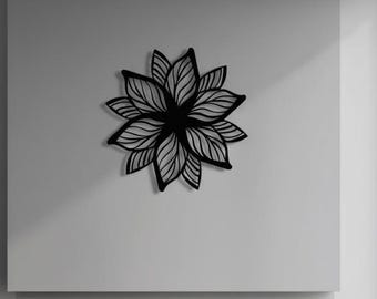 Floral Metal Wall Decor | Modern Botanical Steel Art