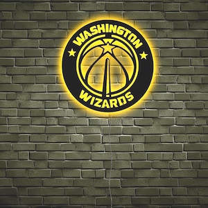 Washington Wizards for LED Sign, Custom WW Neon Light, Wizards Fan Decor, Sports Room Decor, Personalized Washington Wizards Gift,