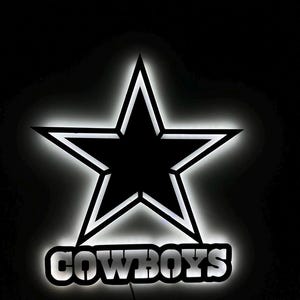 LED Dallas Cowboys Metal Wall Art: Football Fan Gift, NFL Decor