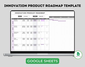 Innovation Product Roadmap Template, Editable Google Sheets Template ...